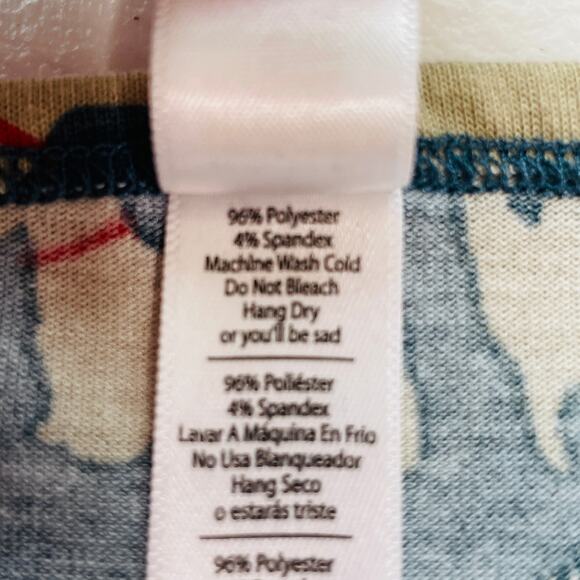 LULAROE Scottie Dog Short Sleeve Scoop Neck Hi-Lo Hem Knit Stretch Top XXS - Picture 11 of 11